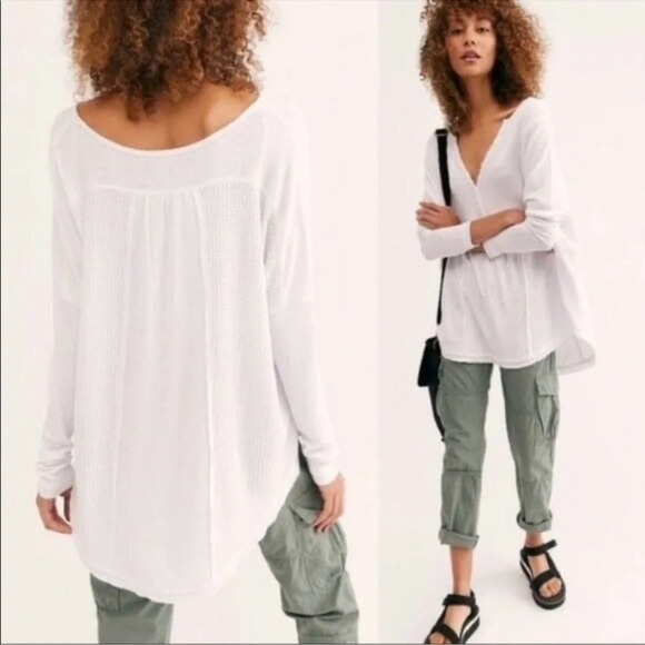 Free People Leo Henley Tee - Picture 1 of 8